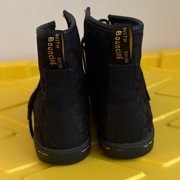 Dr. Martens Black Patterned Combat Boots - Picture 2 of 4